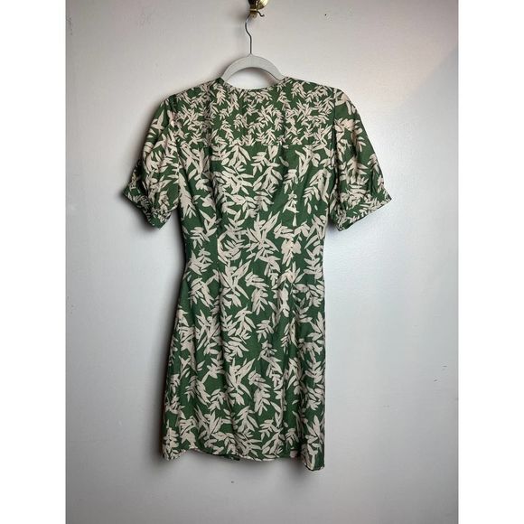 ba&sh Green Ruffled Wrap Mini Dress - Picture 5 of 9